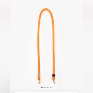 Clare V Sailor Crossbody Strap Neon Orange Multi